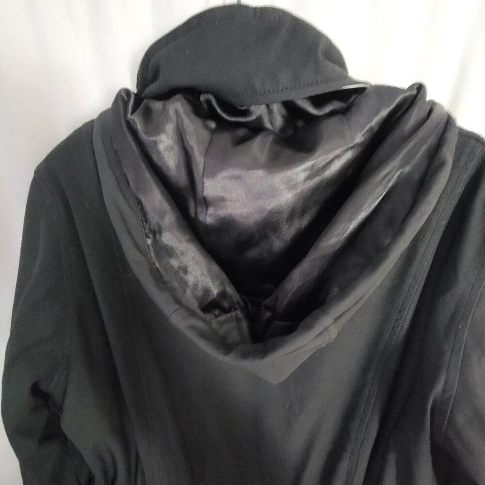 Weatherproof Jacket Coat Hooded Women's Medium Black lined Outdoor classic urban - Picture 9 of 14